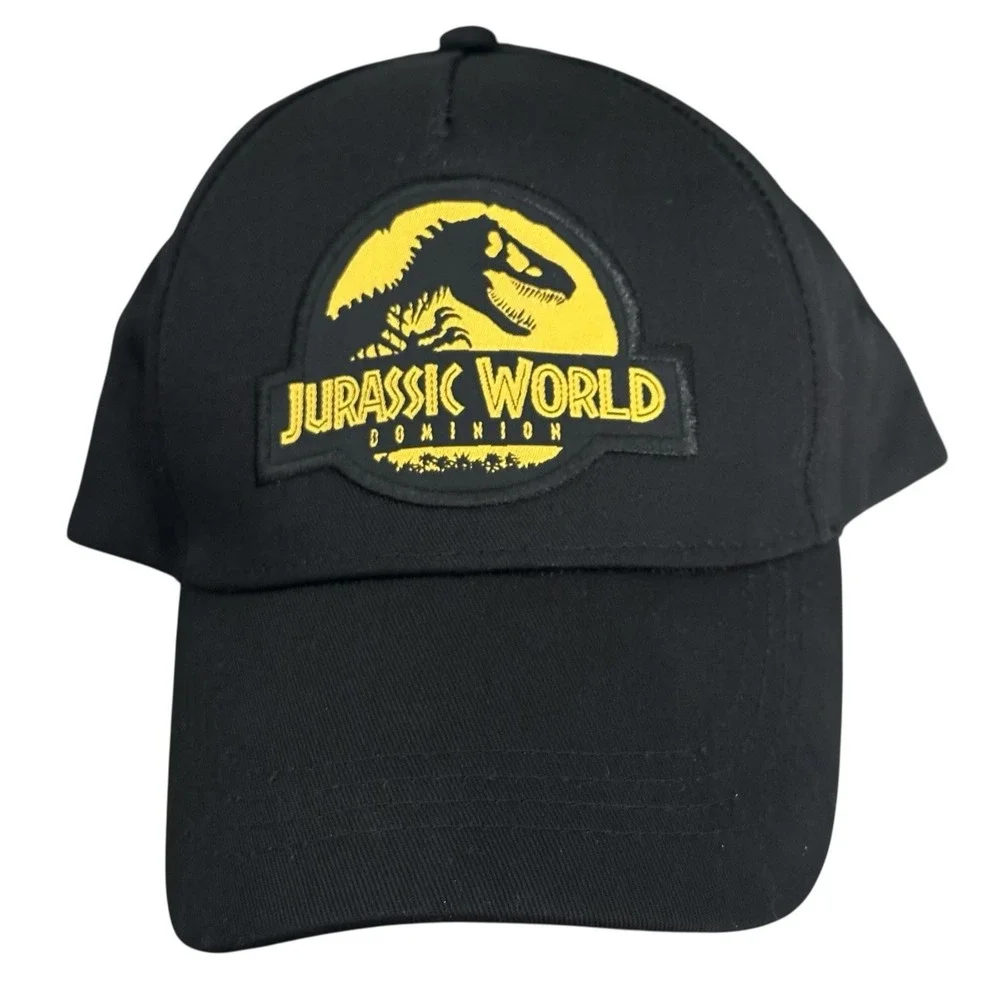 Jurassic World Dominion Hat Black Baseball Cap Movie Promo‎ NWT Adjustable